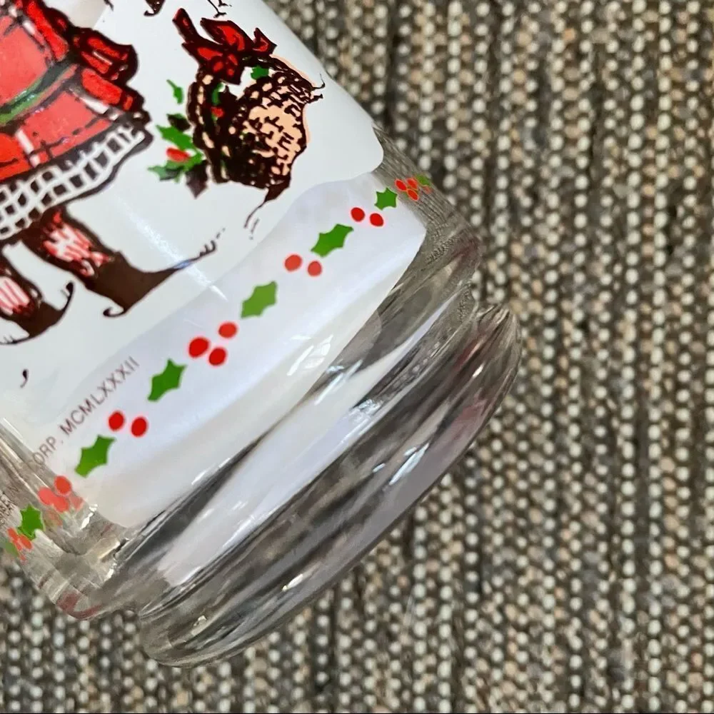 3 Vintage 1982 Holly Hobbie American Greetings Holiday Drinking Glasses Coca Col